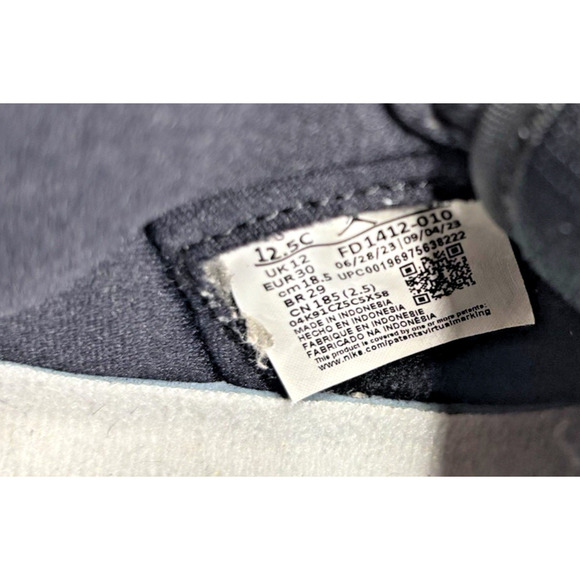 Size 12.5C Kids- Air Jordan 1 Retro OG High Black White FD1412-010 - Picture 7 of 8